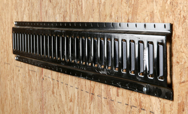 Four 8-ft E Track Tie-Down Rail, Powder-Coated Steel ETrack TieDowns, Horizontal 8' E-Tracks, Pack of 4 Bolt-On Tie Down Rails for Cargo on Pickups, Trucks, Trailers, Vans
