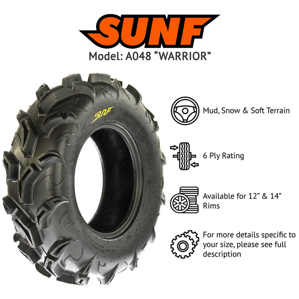 SunF 27x9-12 27x11-12 ATV UTV Tires 6 PR Tubeless A048 [Bundle]