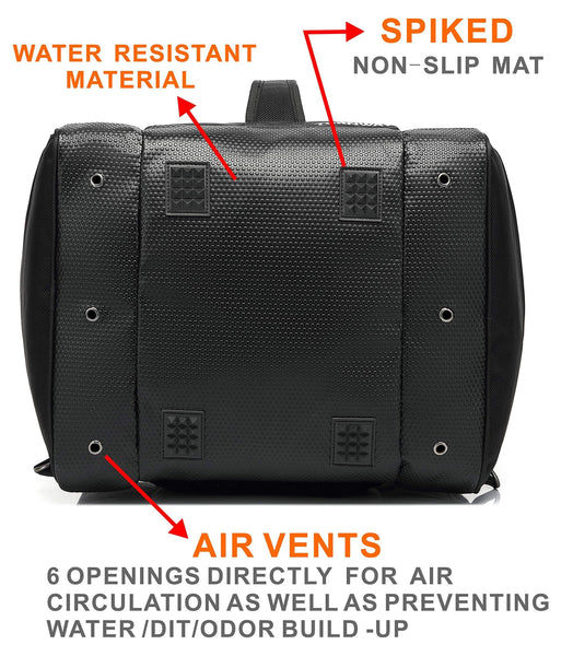 TurnWay Ski/Snowboard Boot Bag/Skating Bag | Excellent for Store Gear, Jacket, Helmet, Goggles, Gloves & Accessories | Travel with Waterproof Exterior & Bottom, Venting & Grommets for Snow Drainage