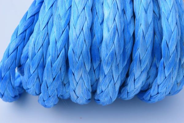 Blue 3/8"100feet Synthetic Winch Rope,Winch Cable,Winch Line for ATV Jeep Truck SUV Electric Winch