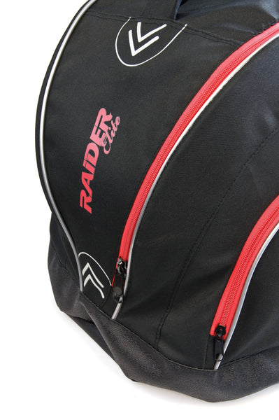 Raider BCS-10 Elite Motorcycle Helmet Bag Storage Fleece Lined Zip Up Black-Waterproof Shell