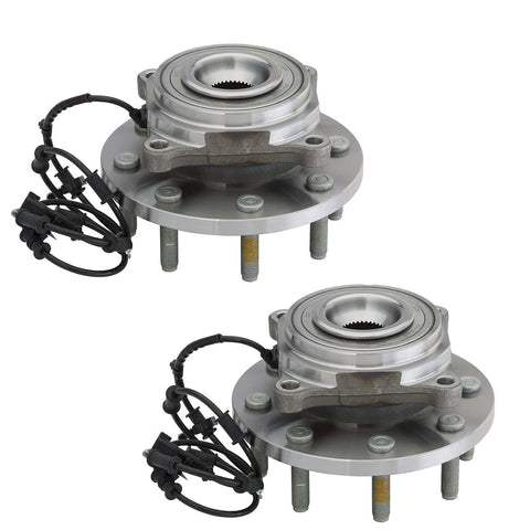 Detroit Axle - New Set (2) Front Driver & Passenger Wheel Hub & Bearing Assembly for 2012-2013 Ram 2500/3500 4x4 ONLY - 8-Lug