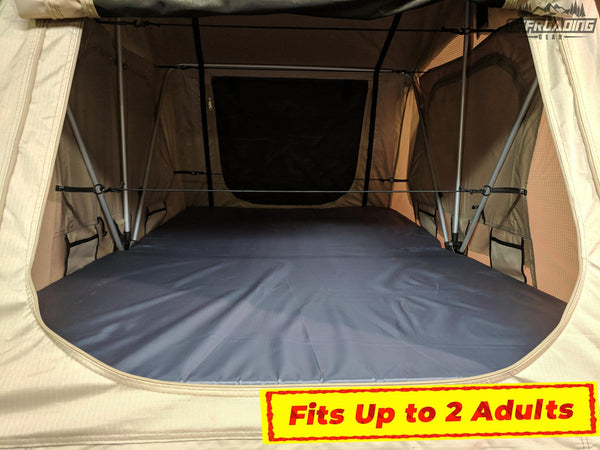 Offroading Gear Rooftop Tent, 48" x 84" x 50", Fits 2 People, for Truck/SUV/Car/Etc. - Tan