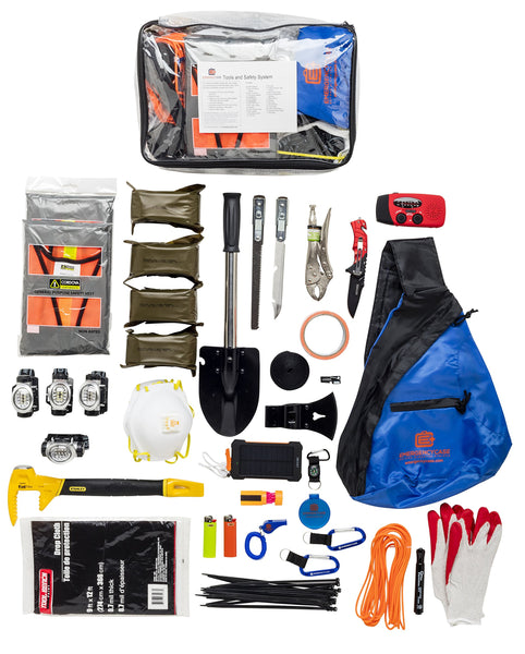 Emergency Case - Premium Family Survival Kit - 4 Person 4 Days for Earthquakes, Hurricanes, Floods, Tornadoes, Wildfires