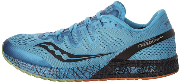 Saucony Men's Freedom ISO Running Shoe, Blue/Black/Citron, 9.5 M US [product _type] Saucony - Ultra Pickleball - The Pickleball Paddle MegaStore