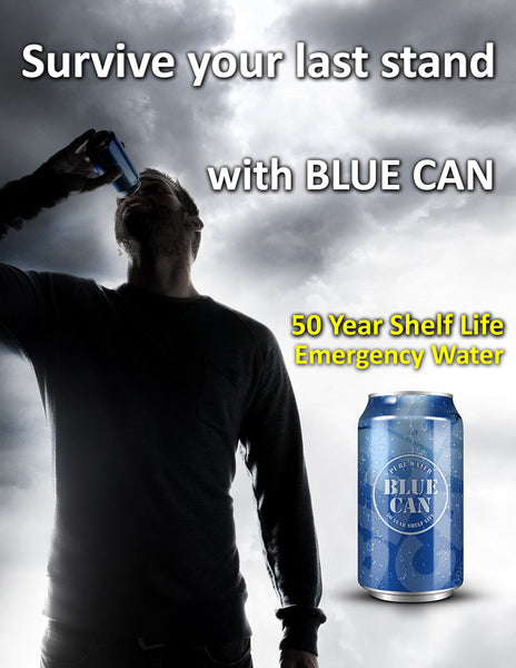 Blue Can 50 Year Shelf Life Water