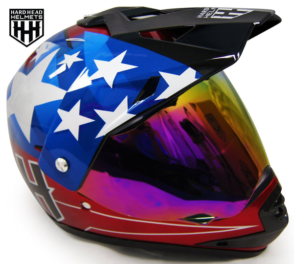 SmartDealsNow - HHH DOT Youth & Kids Helmet for Dirtbike ATV Motocross MX Offroad Motorcyle Street bike Snowmobile Helmet with VISOR (Large, USA)