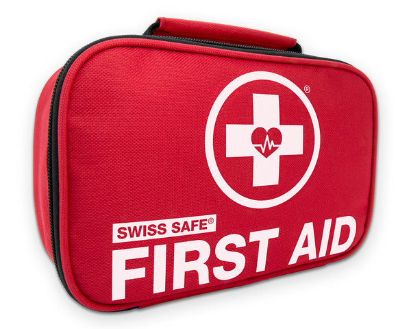 Swiss Safe 2-in-1 First Aid Kit (120 Piece) + Bonus 32-Piece Mini First Aid Kit: Compact, Lightweight for Emergencies at Home, Outdoors, Car, Camping, Workplace, Hiking & Survival