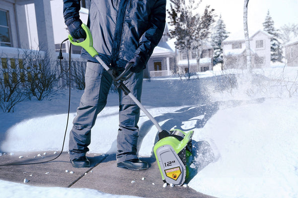 Greenworks 12-Inch 8 Amp Corded Snow Shovel 2600802