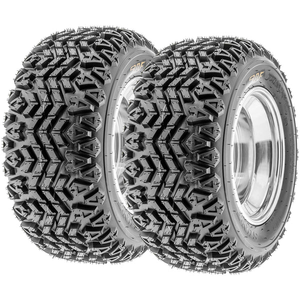 Set of 2 SunF G003 all-Terrain UTV & Golf-Cart Turf Tires 25x10.5-12, 4 Ply, Tubeless - Lawn & Garden