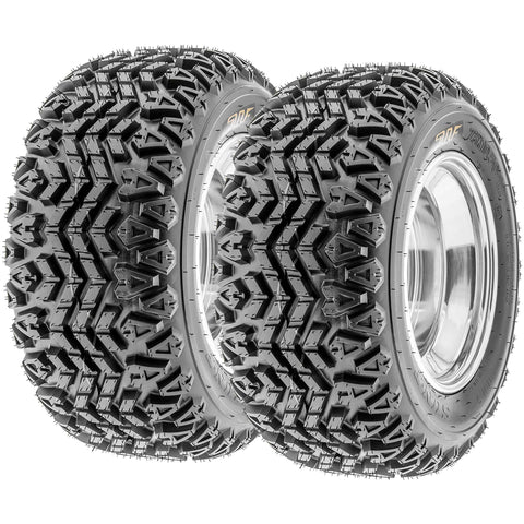 Set of 2 SunF G003 all-Terrain UTV & Golf-Cart Turf Tires 25x10.5-12, 4 Ply, Tubeless - Lawn & Garden