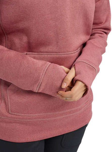 Burton Women's Oak Pullover Hoodie, Rose Brown Heather, Medium