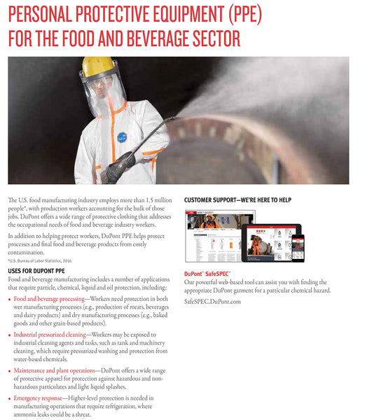 DuPont Tyvek 400 TY125S Disposable Protective Coverall with Elastic Cuffs, White, Large (Pack of 25)