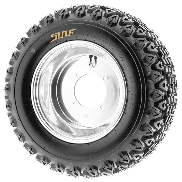 Set of 2 SunF G003 all-Terrain UTV & Golf-Cart Turf Tires 25x10.5-12, 4 Ply, Tubeless - Lawn & Garden