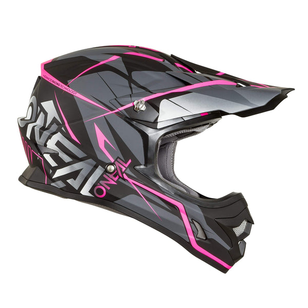 O'Neal Unisex-Adult Off-Road Style 3 SRS Freerider Helmet BLK L (Black/Pink, Large)
