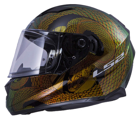 LS2 Helmets Motorcycles & Powersports Helmet's Full Face Stream Chameleon Snake Bite Large
