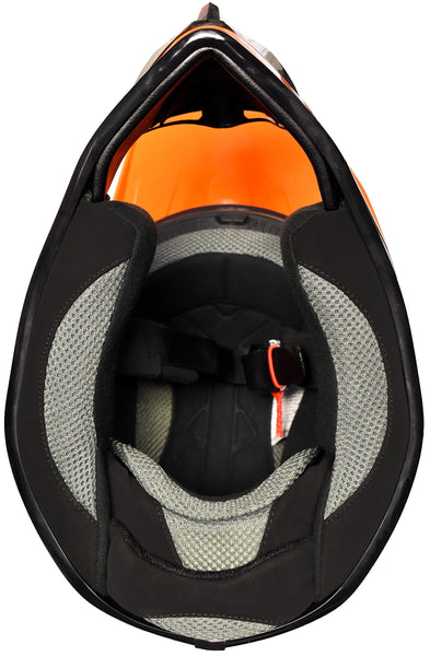 Typhoon Youth Kids Off Road Gear Combo Helmet Gloves and Goggles - Orange (Medium)