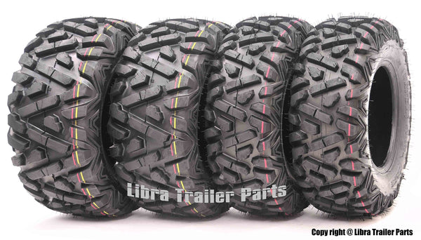 Set of 4 New WANDA ATV/UTV Tires 25x8-12 Front & 25x10-12 Rear /6PR P350-10163/10165 ...