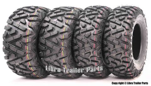 Set of 4 New WANDA ATV/UTV Tires 25x8-12 Front & 25x10-12 Rear /6PR P350-10163/10165 ...