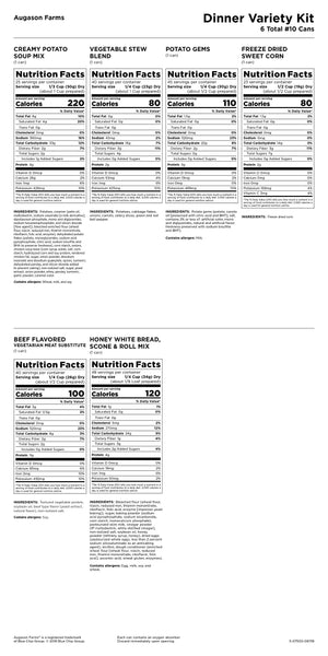 Augason Farms Dinner Pack Emergency Food Storage Kit 15 lbs 8.1 oz