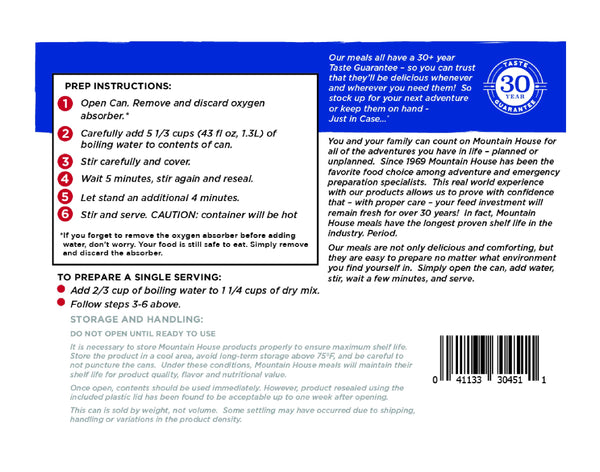 Mountain House Breakfast Skillet XL | Freeze Dried Survival & Emergency Food | #10 Can | Gluten-Free