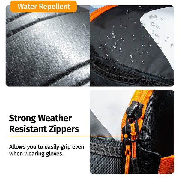 Ski Boot Bag Backpack 50L - Snowboard & Ski Boots, Helmet Travel Bag for Flying Air Travel - Ergonomic Skiing Gear Accessories (Gloves, Jacket, Goggles) Carrier Luggage with Adjustable Straps