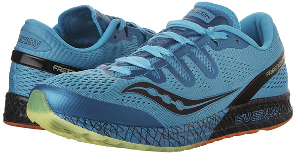 Saucony Men's Freedom ISO Running Shoe, Blue/Black/Citron, 9.5 M US [product _type] Saucony - Ultra Pickleball - The Pickleball Paddle MegaStore