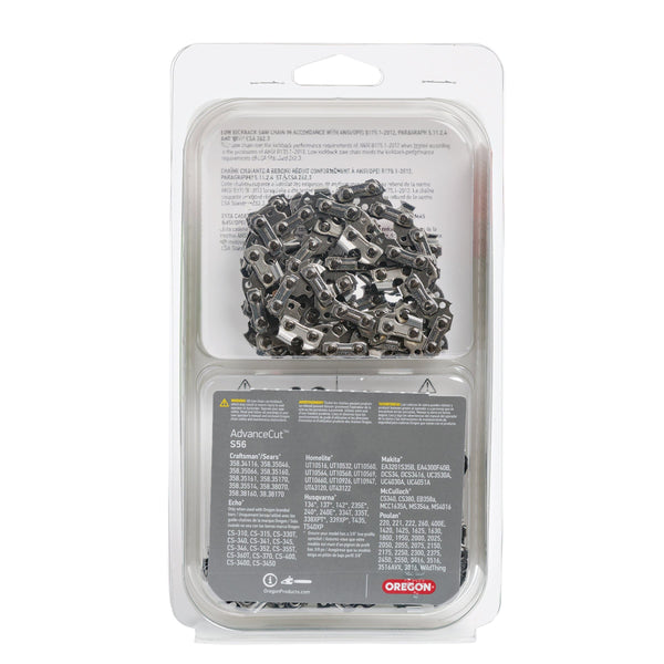 Oregon S56T 2-Pack AdvanceCut 16-Inch Chainsaw Chain Fits Craftsman, Echo, Homelite, Poulan, Remington