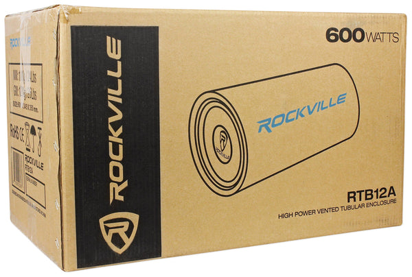 Rockville RTB12A 12" 600w Powered Subwoofer Bass Remote+Amp Kit