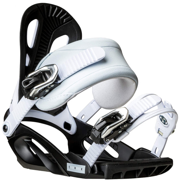 Chamonix Macon Snowboard Bindings Mens Sz L Black/White