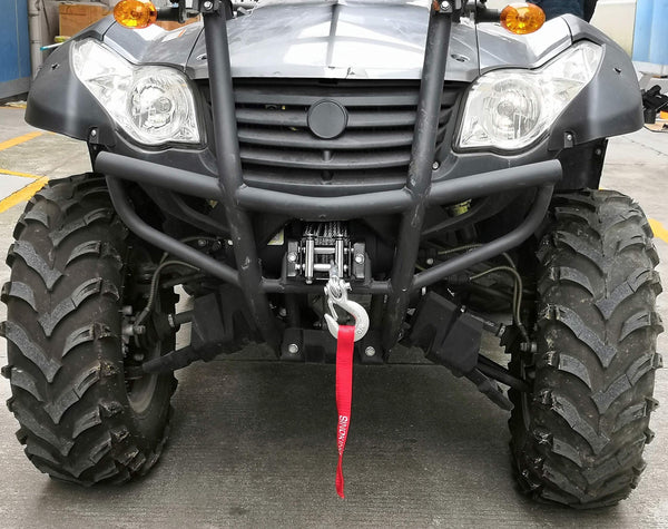 Sinoking 12VDC 6000lb/2722kg, UTV&ATV Winch with 1/4"49′（feet） Synthetic Rope Wireless Remote Control Waterproof Electric Winch Kit