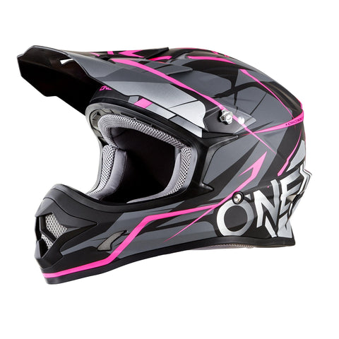 O'Neal Unisex-Adult Off-Road Style 3 SRS Freerider Helmet BLK L (Black/Pink, Large)