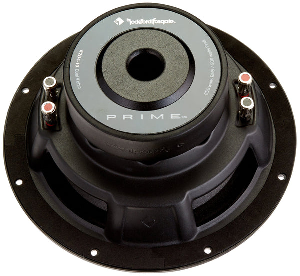 Rockford Fosgate R2D4-10 Prime 4-Ohm DVC 10" Subwoofer 250 Watts RMS / 500 Watts Max