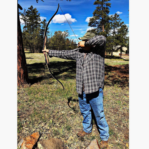 Knight Traditional KTA Sports Wooden Takedown Recurve Bow 62" Hunting Bow-Draw Weights in 20-60 lbs- for Beginner to Intermediate User (45lb, Left Hand)