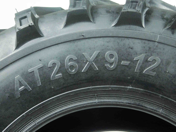 MASSFX MS ATV/UTV Tires 26 x 9-12 Front & 26 x11-12 Rear, Set of 4 26x9x12 26x11x12