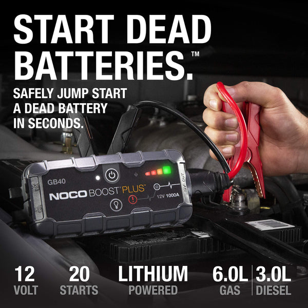 NOCO Boost Plus GB40 1000 Amp 12-Volt UltraSafe 12-Volt UltraSafe Lithium Jump Starter For Up To 6-Liter Gasoline And 3-Liter Diesel Engines - Ultra Pickleball