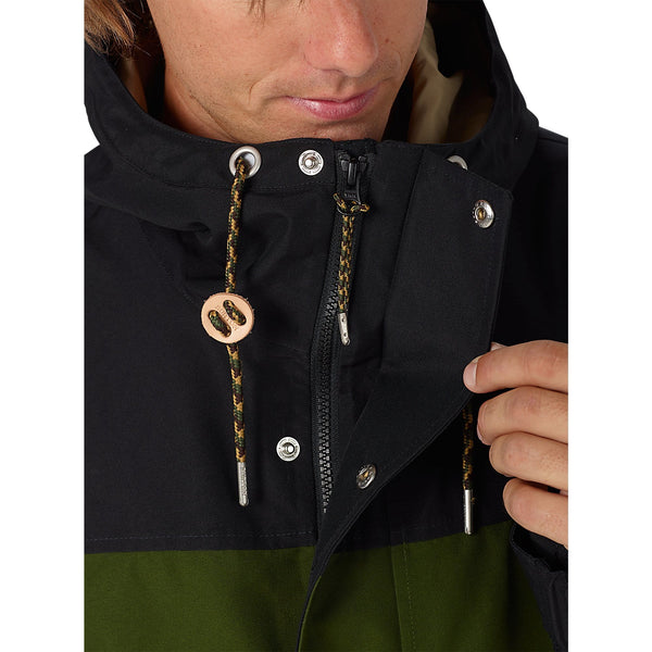 Burton Notch Jacket, True Black/Rifle Green, Large