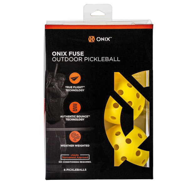 ONIX Fuse Outdoor Pickleball Balls – Six Pack [product _type] Onix - Ultra Pickleball - The Pickleball Paddle MegaStore