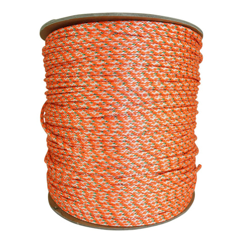 Dacron Polyester Pull Cord (#4) - SGT KNOTS - Solid Braid Rope - Small Engine Starter Rope - Replacement Cord Rope for Lawn Mowers, Leaf Blowers, Snowblowers, Generators, More (100 feet, Orange)