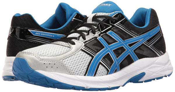 ASICS Men's Gel-Contend 4 Running Shoe, Silver/Classic Blue/Black, 11 4E US [product _type] ASICS - Ultra Pickleball - The Pickleball Paddle MegaStore