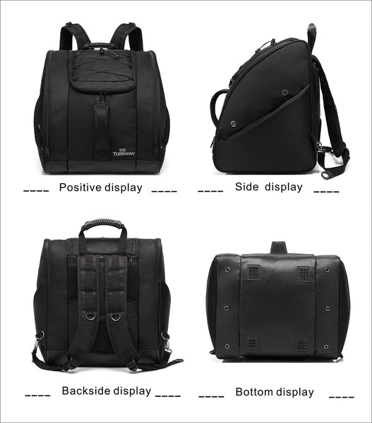 TurnWay Ski/Snowboard Boot Bag/Skating Bag | Excellent for Store Gear, Jacket, Helmet, Goggles, Gloves & Accessories | Travel with Waterproof Exterior & Bottom, Venting & Grommets for Snow Drainage