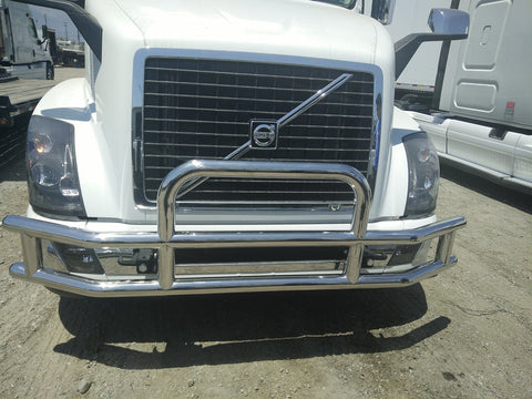 VZ4X4 Deer Guard Grille Guard For Volvo VNL 2004-2017 Front Bumper Polishing Stainless Steel Truck Bumper With Bracket Set Semi Truck