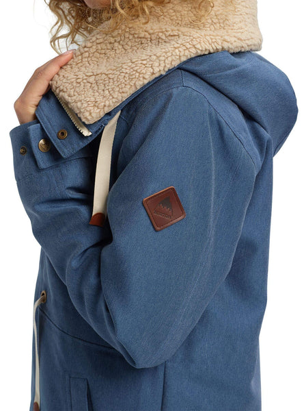 Burton Women's Hazelton Winter Jacket, Light Denim, Medium