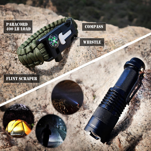 EVERLIT 250 Pieces Survival First Aid Kit IFAK Molle System Compatible Outdoor Gear Emergency Kits Trauma Bag for Camping Boat Hunting Hiking Home Car Earthquake and Adventures (Black)