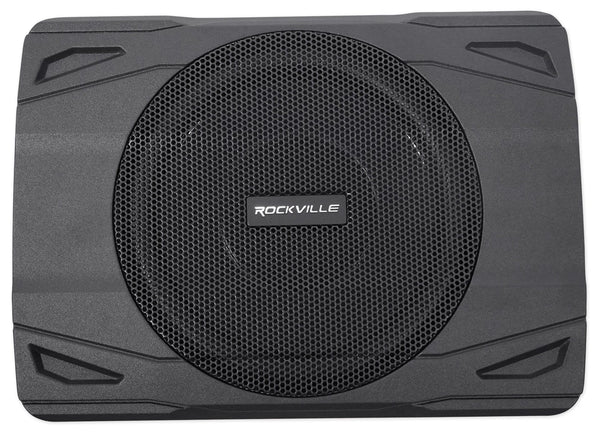 Rockville SS8P 400w 8" Slim Under-Seat Active Powered Car/Truck Subwoofer Sub