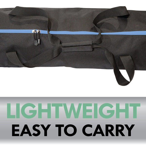 Athletico Two-Piece Ski and Boot Bag Combo | Store & Transport Skis Up to 200 cm and Boots Up to Size 13 | Includes 1 Ski Bag & 1 Ski Boot Bag (Black with Blue Trim)