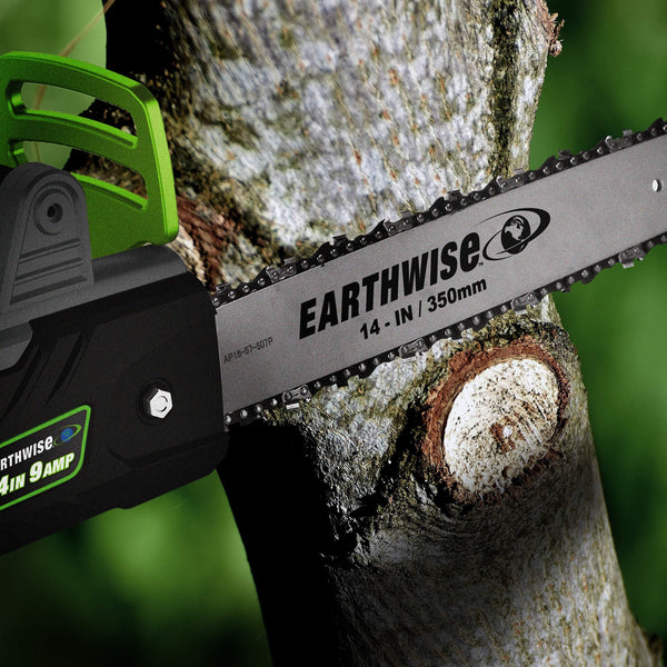 Earthwise CS33014 14 in. 9-Amp Corded Electric Chainsaw