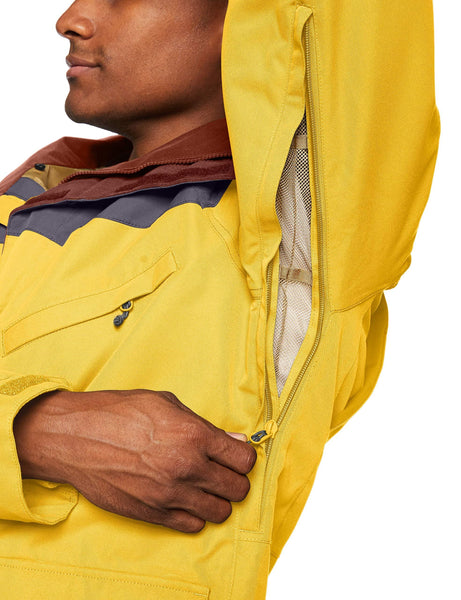 Burton Men's Breach Jacket, Golden Rod/Trocadero, Large