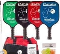 Rally Deluxe Pickleball Champion Set - 4 Graphite Paddles/Net System/Balls/Line Tape/Bag/Rules [product _type] Ultra Pickleball - Ultra Pickleball - The Pickleball Paddle MegaStore